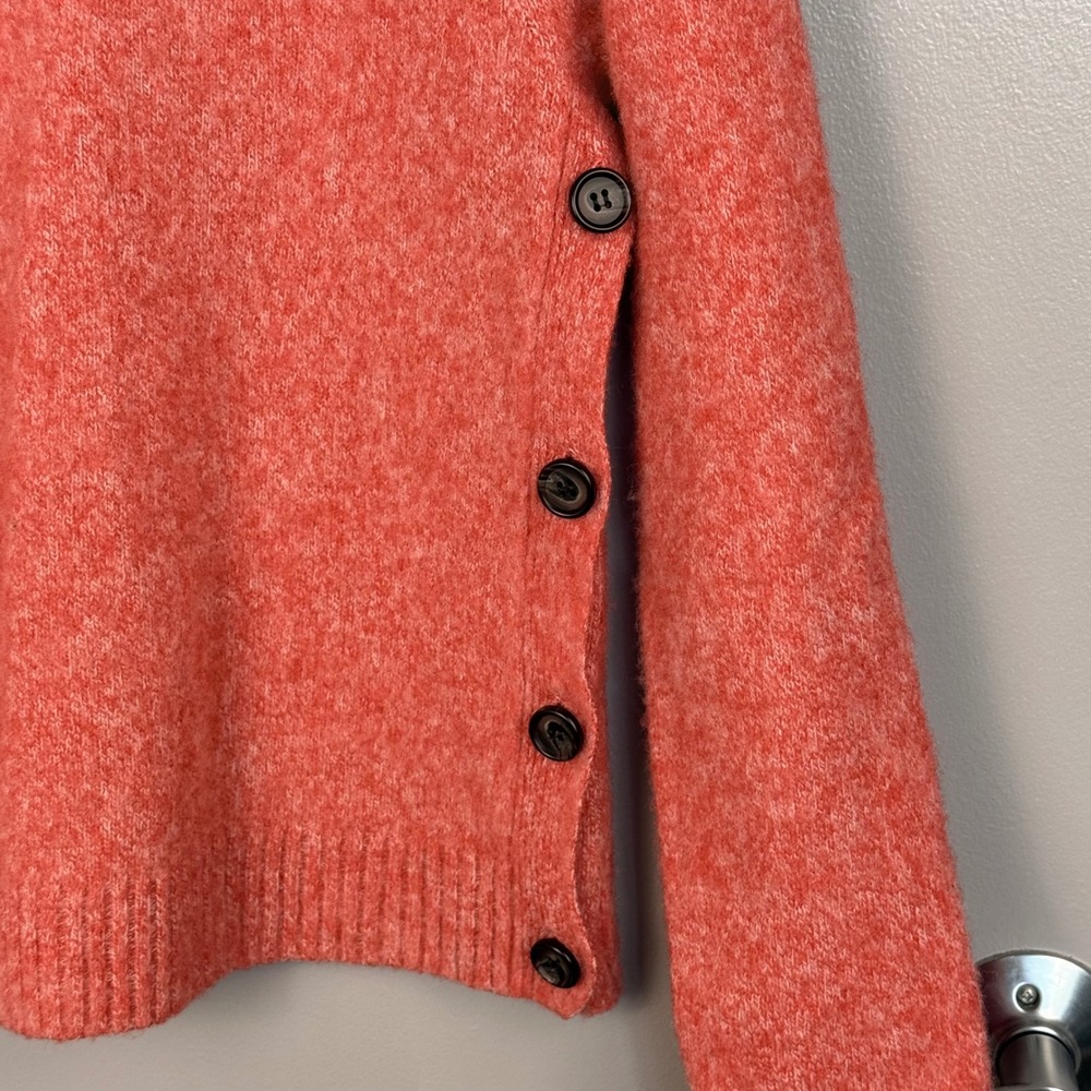 J.Crew Textured Lambswool Crew Neck Sweater Women's M Coral - Picture 4 of 9